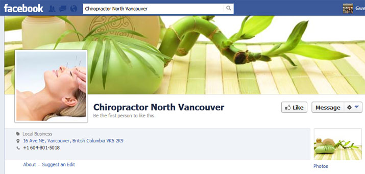 Chiropractor North Vancouver Facebook Page